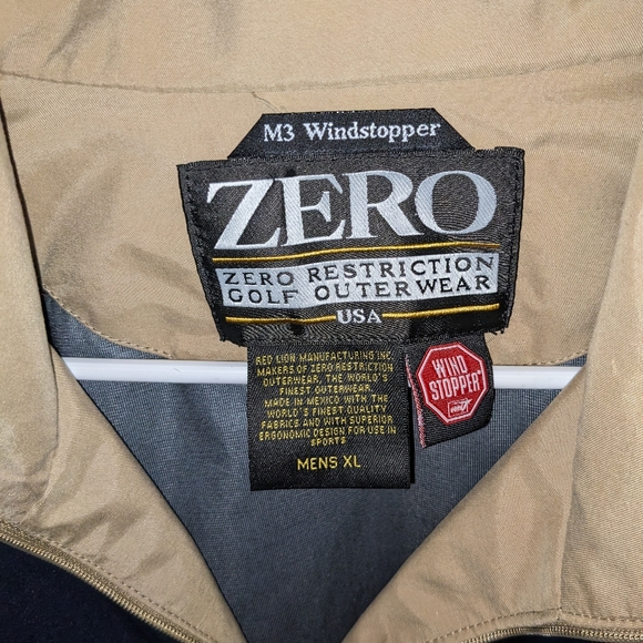 ZERO RESTRICTION GOLF OUTERWEAR BLACK WINDBREAKER - SIZE XL - Picture 3 of 4